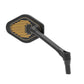 Drag Specialties Adjustable Mirror Short Stem 12cm Black & Gold M03-06-R-BDG