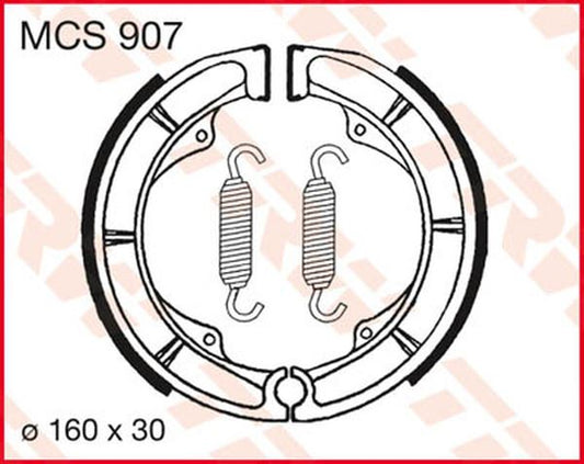 Trw Brake Shoes For Suzuki LT-F 400 F 4X4 1979-2008 Set MCS907
