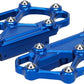 Arlen Ness Diamond Floorboards Blue Anodized Passenger CNC Machined Pair 410-060