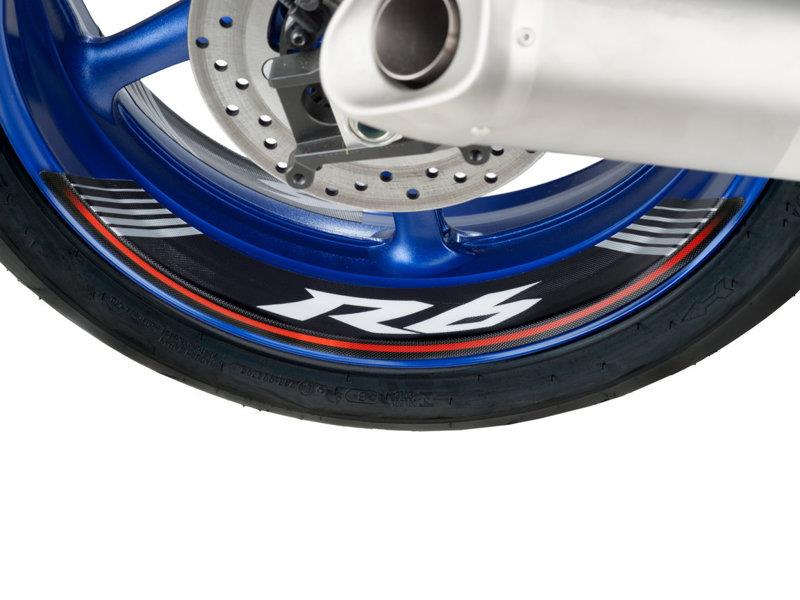 PUIG Wheel Rim Stickers Silver for Yamaha YZF R6 99-20/R6 Race 22-24 5530P