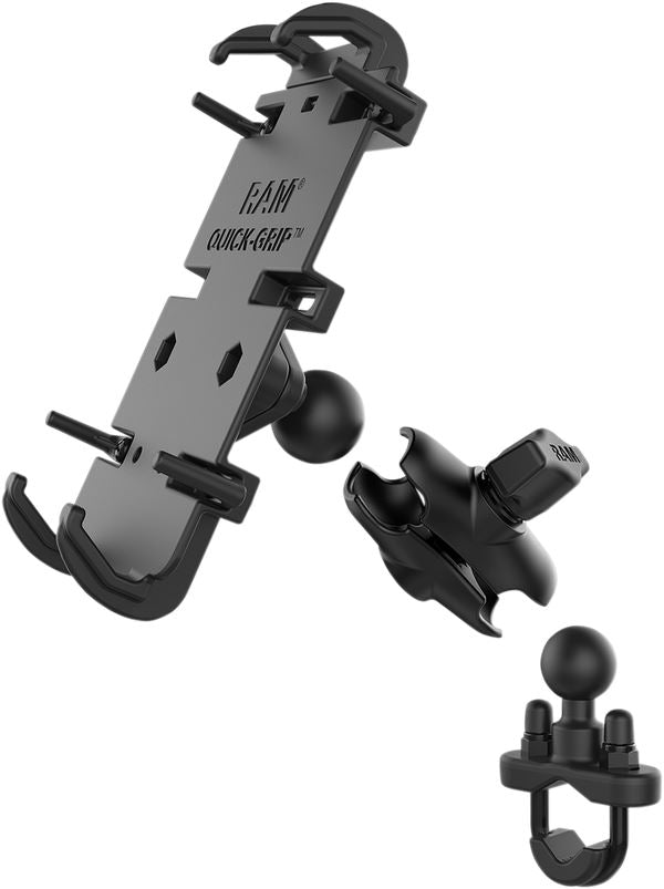 RAM MOUNT XL Quick Grip Phone Mount with U-Bolt Base Black 25,4 mm (1")