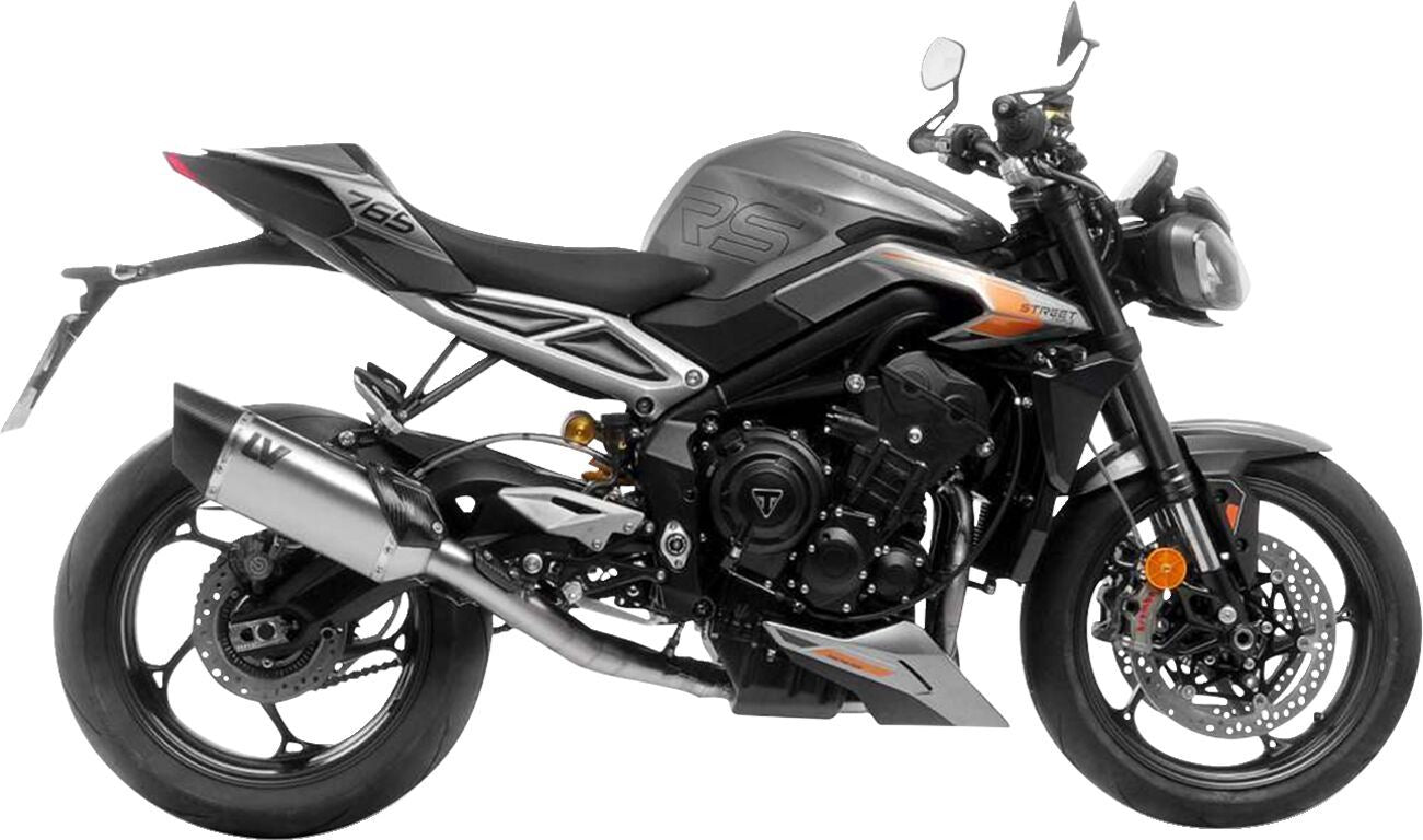 Leovince Exhaust Lv-14 For Triumph Street Triple 765 R 23-24 Grey Steel 15608u
