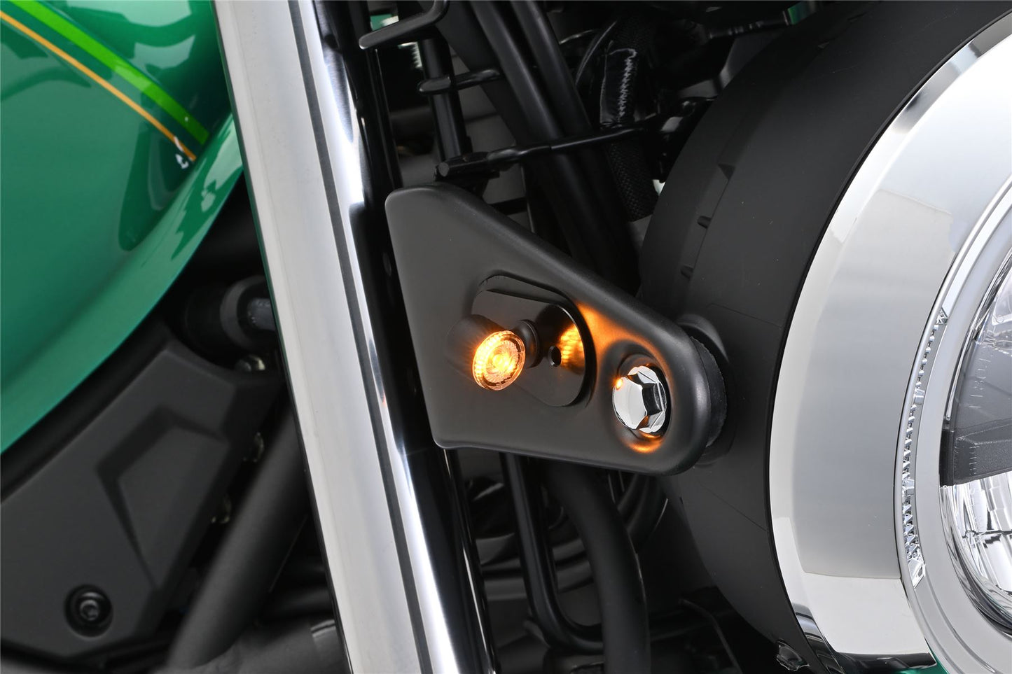 Daytona LED Turn Signal Pair E-marked Black Amber Zinc Alloy D-Light Indicator 80825