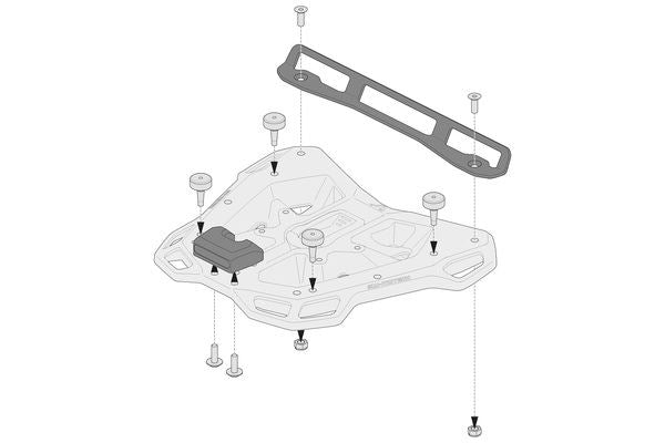 SW MOTECH Adapter Kit Adventure-Rack Black For Shad 2 GPT.00.152.35800/B