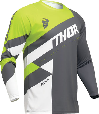 Thor Jersey Sector Checker Grey/Acid 24 Model