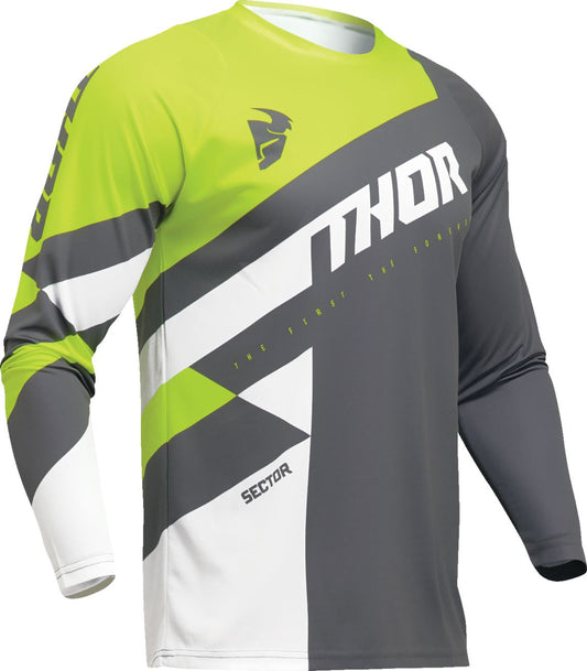 Thor Jersey Sector Checker Grey/Acid 24 Model