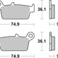 Sbs Street Ceramic Organic Brake Pads For TM Racing SMX 450 FI 1991-2023 604HF