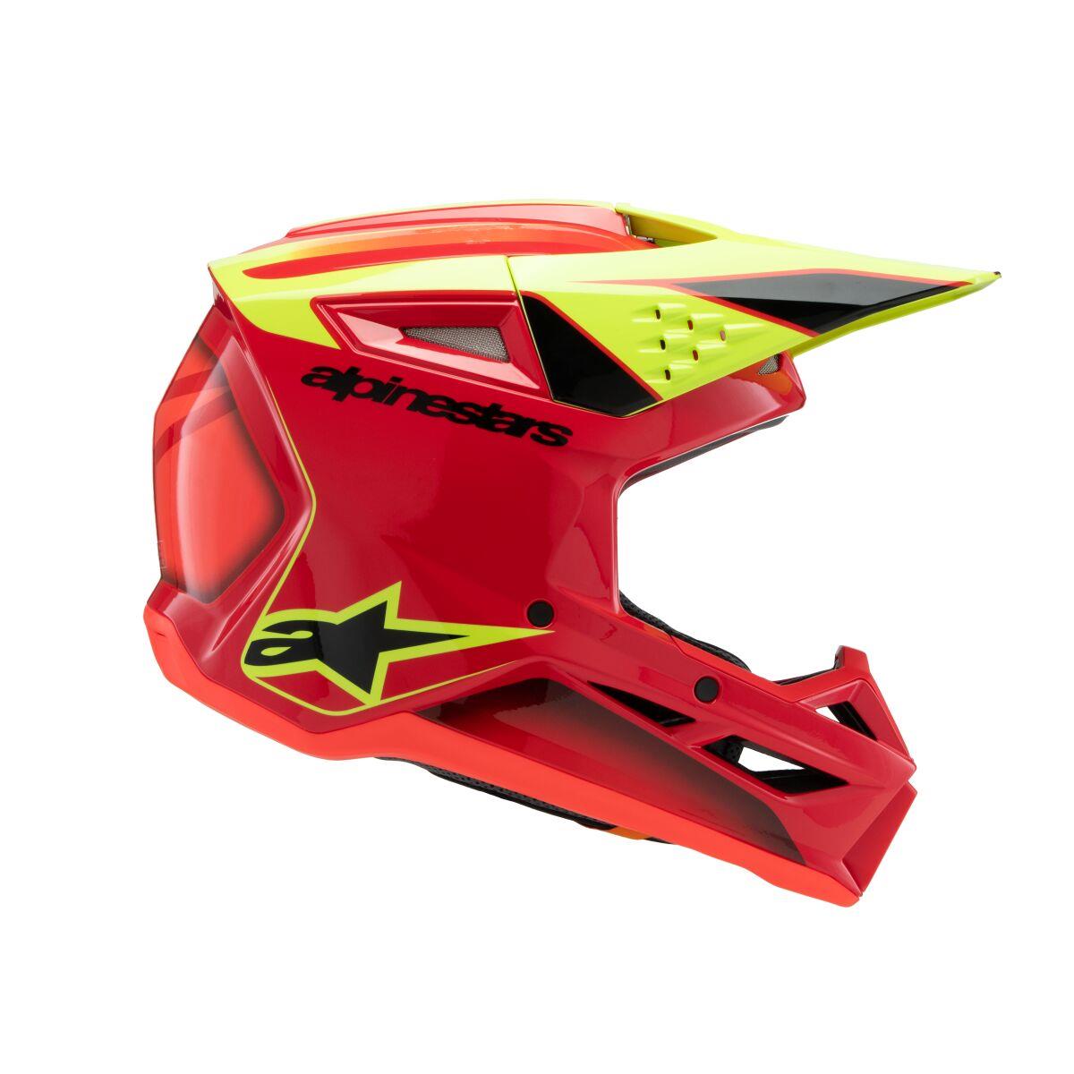 ALPINESTARS Youth S-M3 Fray Red/Yellow MX Helmet