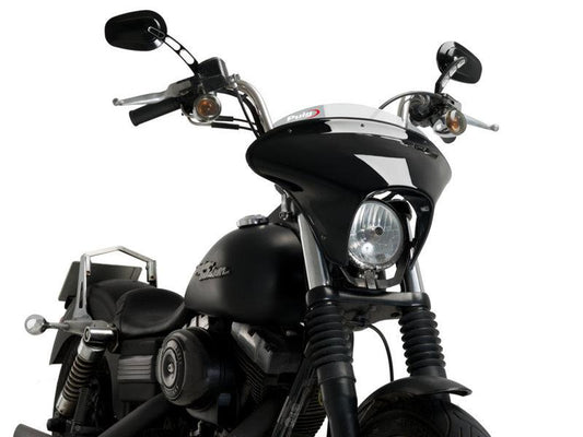 PUIG Batwing Sport Screen Light Smoke for Harley Davidson Dyna Street Bob FXDB 06-17 21049H