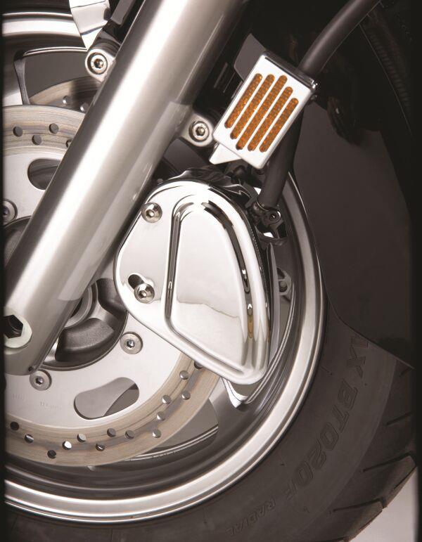 Show Chrome Stepped Front Caliper Cover For Kawasaki VN 1700 2004-2022 71-126