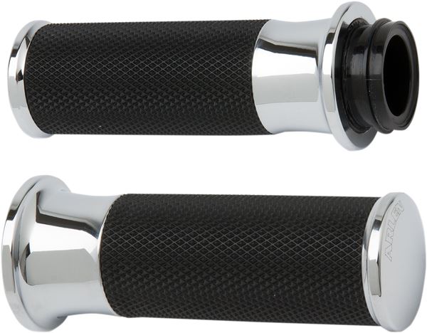 Arlen Ness Smooth Grips Chrome Black For Harley Davidson XL 883 N 76-22 07-320