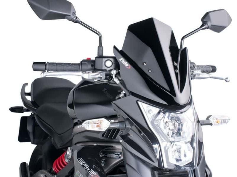 PUIG New Generation Sport Screen Black for Kawasaki ER6-N 12-16 5997N