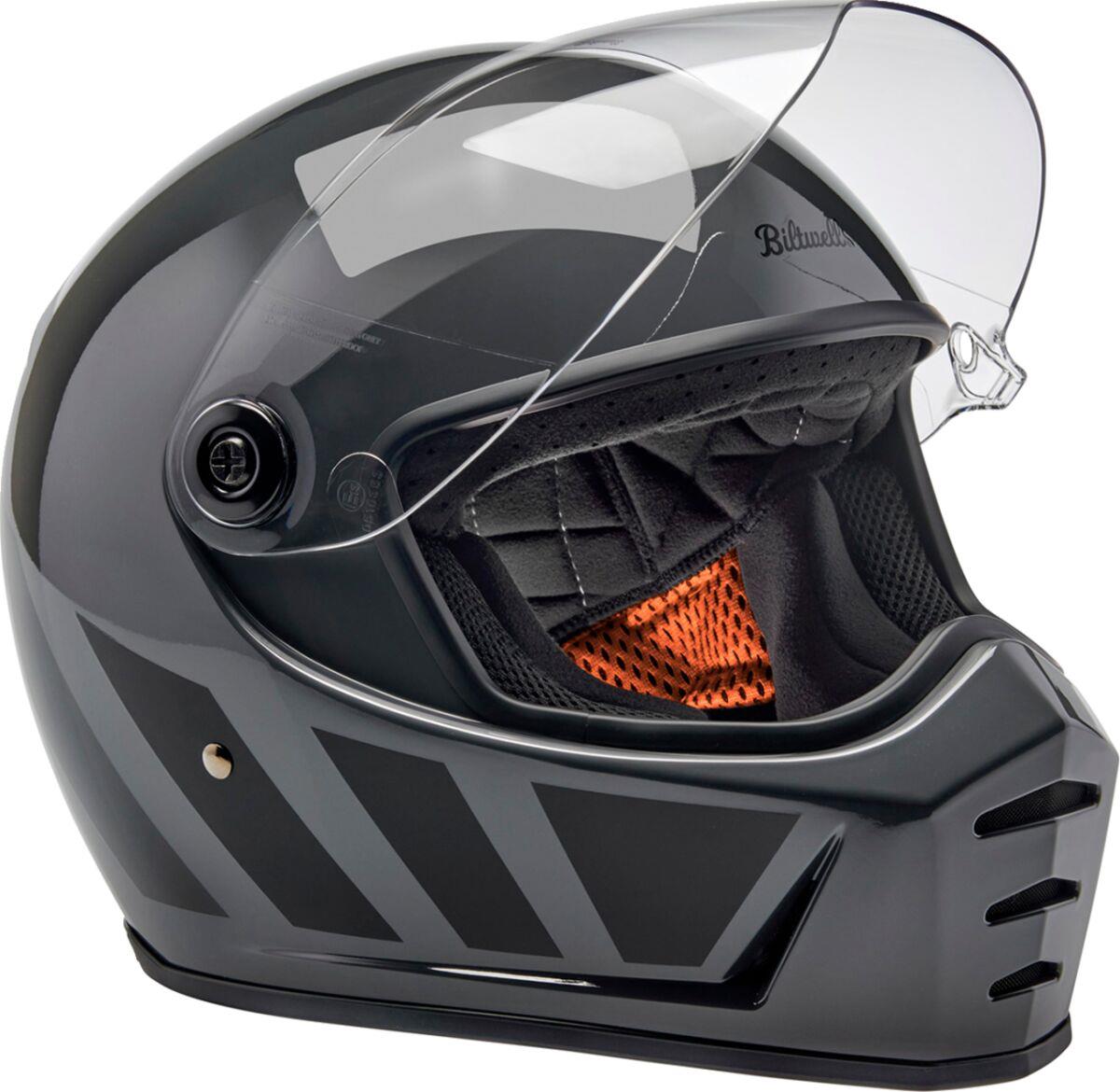 BILTWELL Lane Splitter Gray Motorcycle Helmet