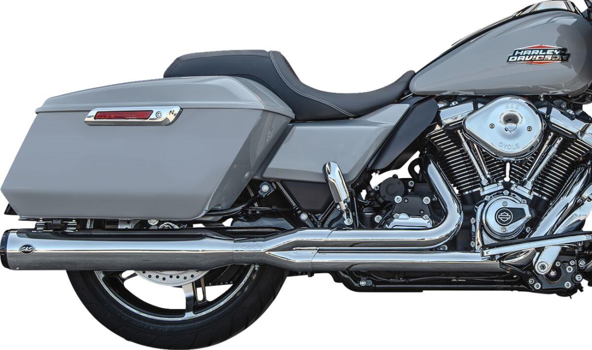 S&S CYCLE 2-into-1 GNX Exhaust System RACE CHROME for Harley Davidson FLT 17-25 550-1168