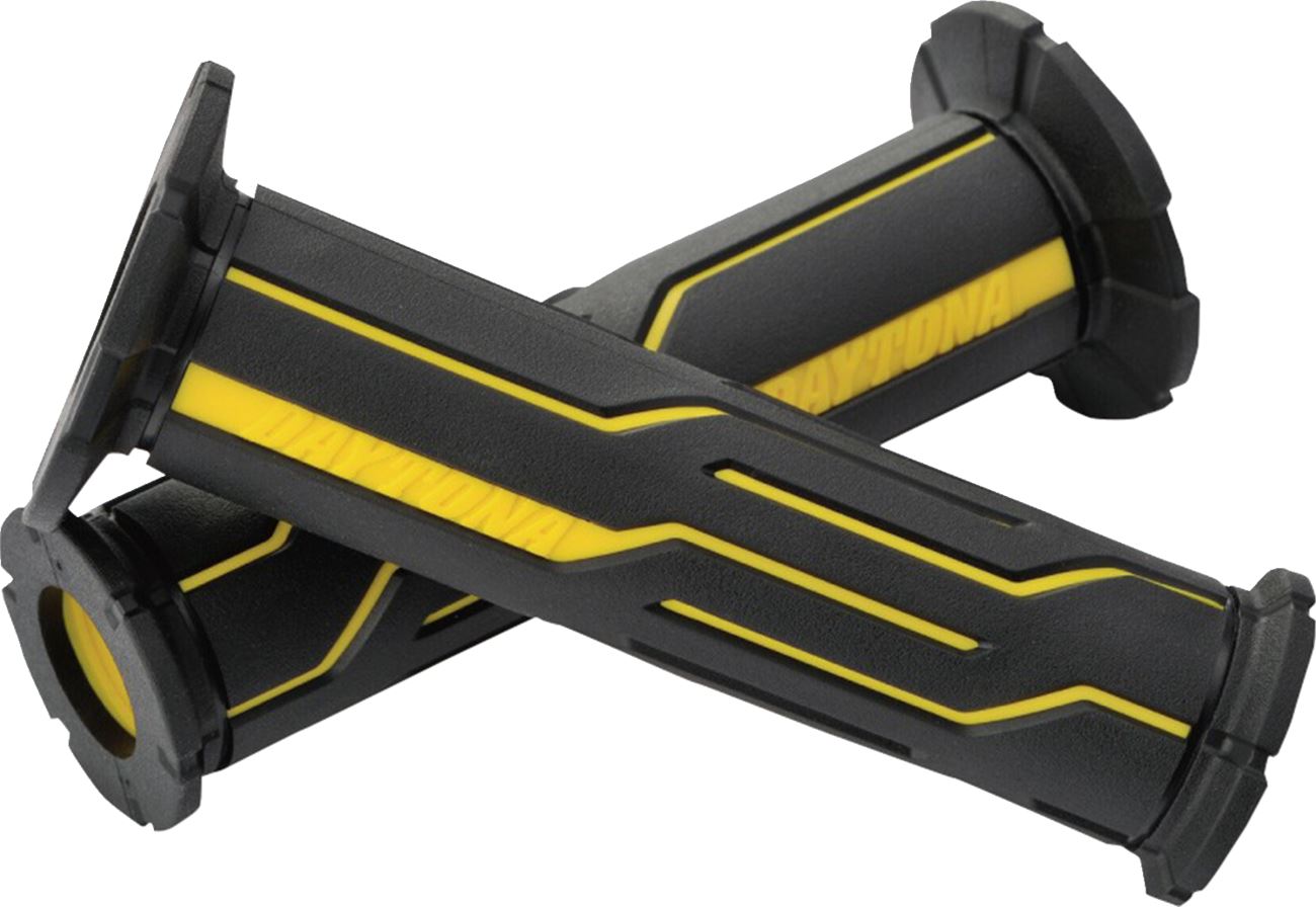 Daytona GRIPPYGRIP GGD-Line Grip Yellow 7/8 Open End Handles Pair 88661