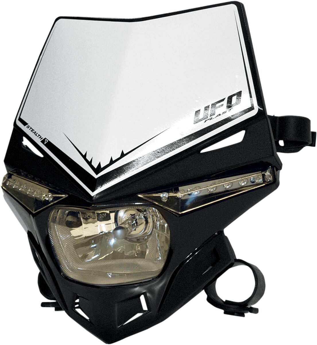 UFO STEALTH HEADLIGHT (12V/35W & LED) SINGLE COLOR BLACK PF01715001
