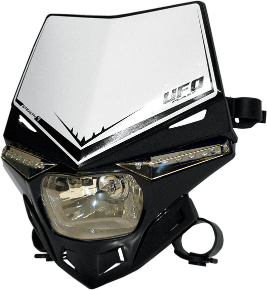 UFO STEALTH HEADLIGHT (12V/35W & LED) SINGLE COLOR BLACK PF01715001