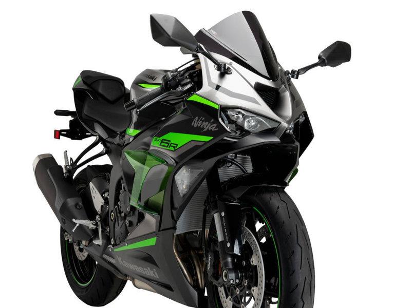 PUIG Racing Downforce Spoilers Green for Kawasaki ZX-6R 636 24-25 21858V