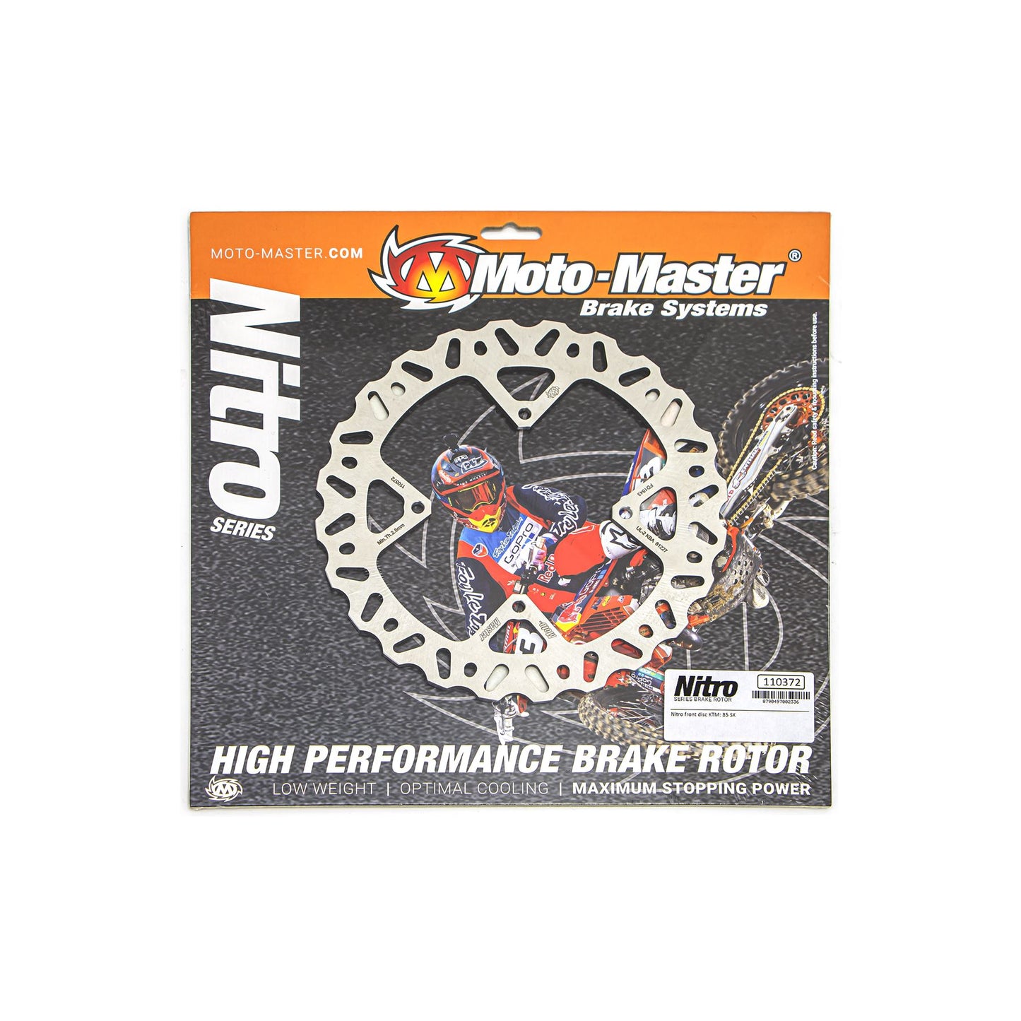Moto-Master Nitro Series Brake Disc For KTM SX 85 17/14 2004-2018 Silver 110372