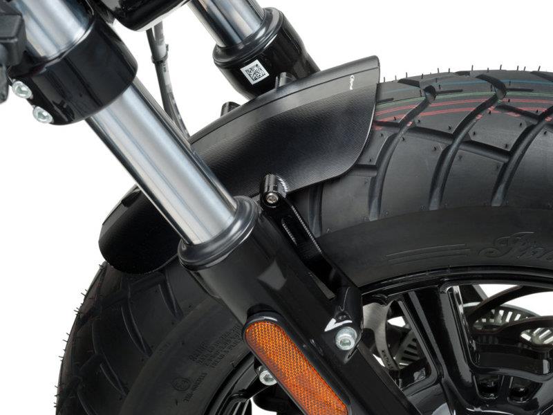 PUIG Aluminum Milled Front Mudguard Black for Indian Scout 15-25 9739N