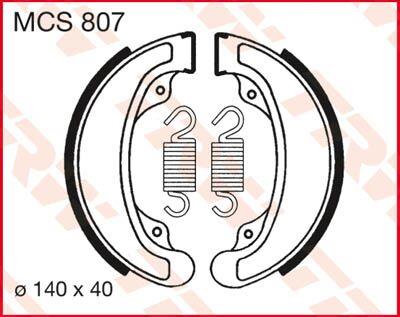 Trw Brake Shoes For Honda CB 450 S 1977-1989 Set MCS807