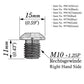 Daytona Mirror Plug Bolt M10x1.25 Right Side Silver Aluminum CNC Threaded 99614