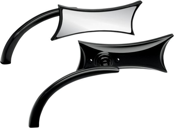 Arlen Ness Micro-Mirror Black Powder-Coated Screw-In Rectangle Left 13-418