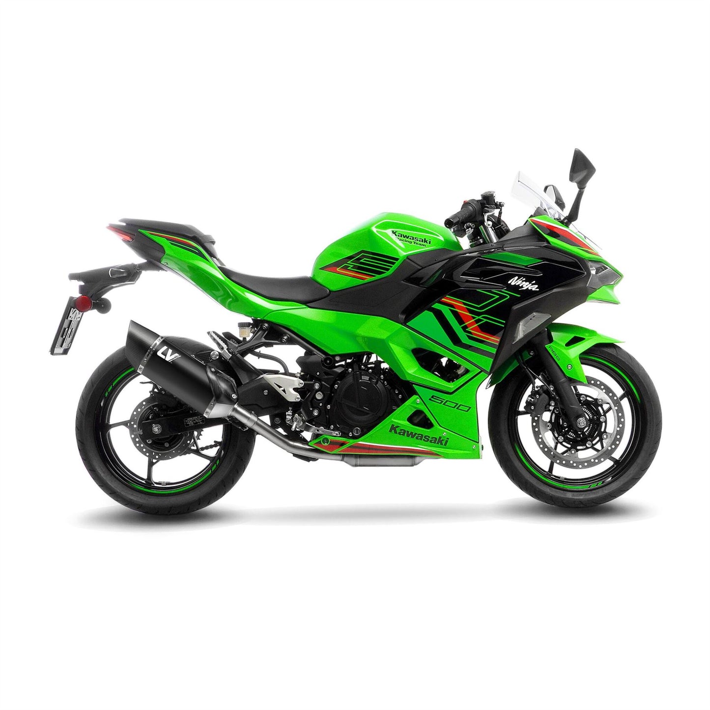 Leovince Muffler Lv-14r For Kawasaki Ninja 500 19-24 Matte Black Stainless Steel 15607b