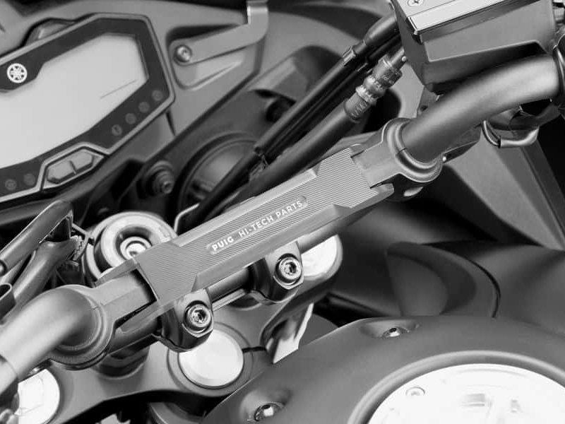 PUIG Handlebar Reinforcement Silver for Yamaha MT-07 Tracer/700 16-18 9256P