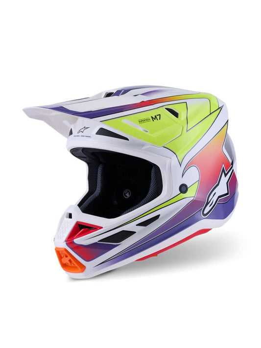 ALPINESTARS SM7 Fuse Helmet WHT/YL/PU 2025 Model