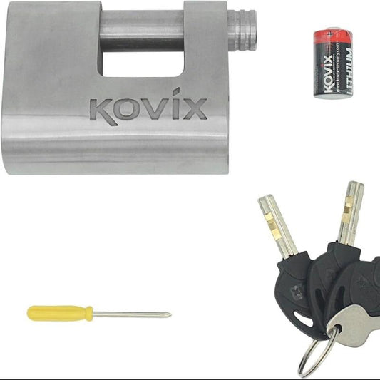 KOVIX KBL16 16MM STAINLESS STEEL 120DB ALARM PADLOCK