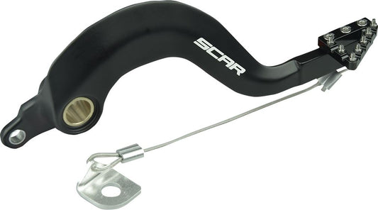 Scar Racing Brake Pedal For Yamaha YZ 125 Fantic XE 125 2000-2027 Black RBP101BK