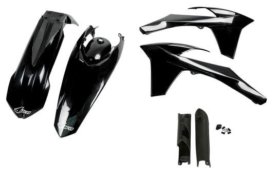 UFO COMPLETE BODY KIT KTM EXC BLACK KTKIT513E-001