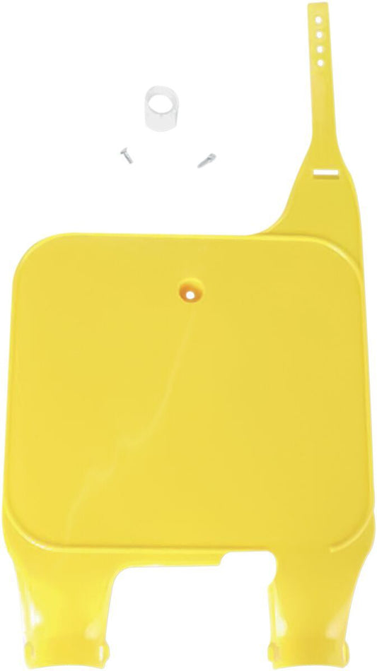 UFO INVERTED FORK NUMBER PLATE SUZUKI RM125/250 RM-YELLOW SU02921101