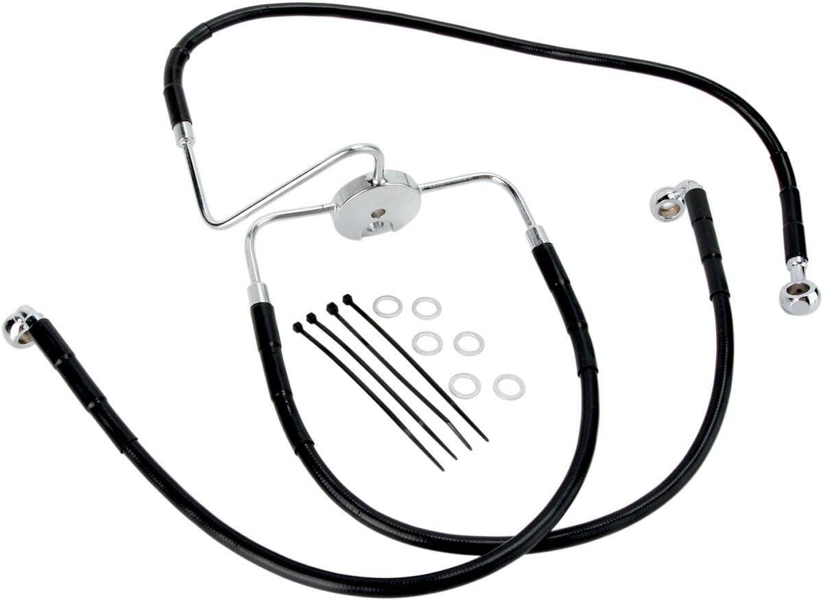 Drag Specialties Steel Brake Line Kit For Harley FXDL 1450 1996-2000 640116-BLK