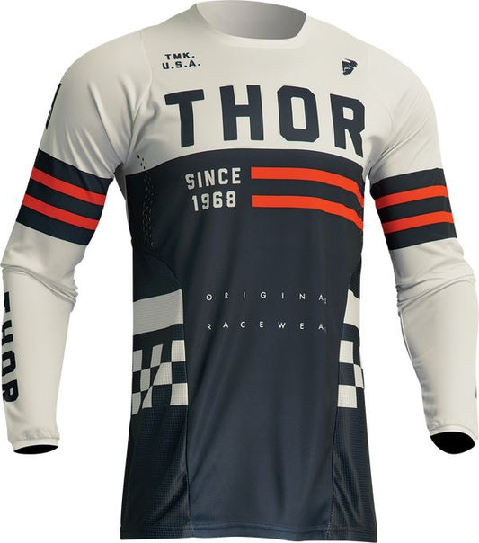 THOR Youth Pulse Combat MX Motorcross Jersey White/Midnight 2023 Model