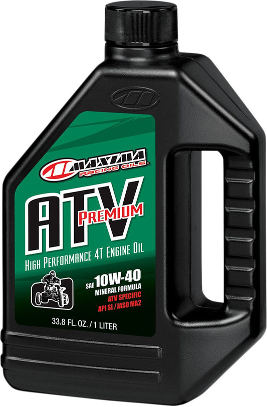 Maxima Engine Oil 4-Stroke 10w40 1 Litre 33.8 Fl. Oz. Amber