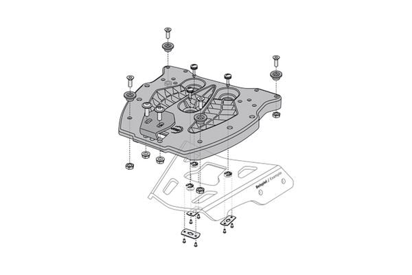 SW MOTECH Luggage Alu-Rack Adapter Black GPT.00.152.400