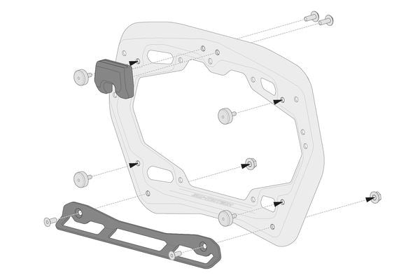 SW MOTECH Adapter Kit Pro Side Carrier Black KFT.00.152.35800