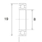 BLACK BEARING Bearing B5 8X19X6MM UB-698-B5