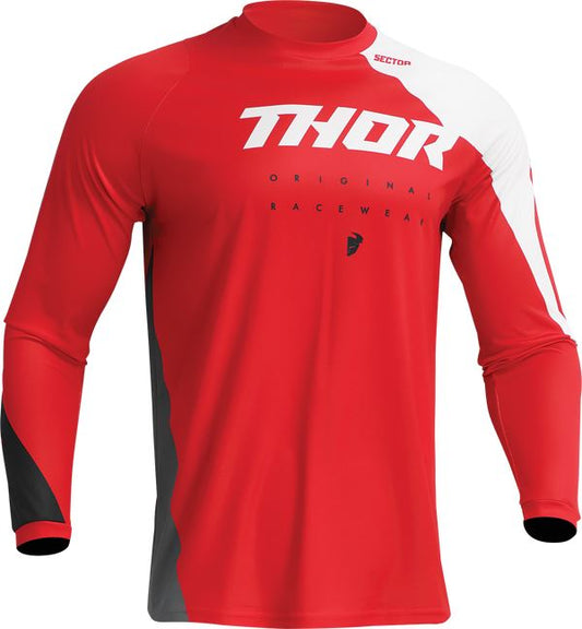 THOR Sector Edge MX Motorcross Jersey Red/White 2023 Model