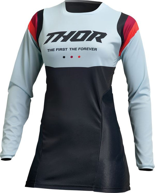 THOR Women's Pulse REV MX Motorcross Jersey Black/Mint 2023 Model