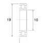 BLACK BEARING BEARING B3 10X19X7MM