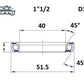 BLACK BEARING HB 40X51.5X7MM 45 /45 HB-D12