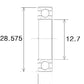 BLACK BEARING Bearing B3 12.7X28.58X7.94MM UB-R8-B3