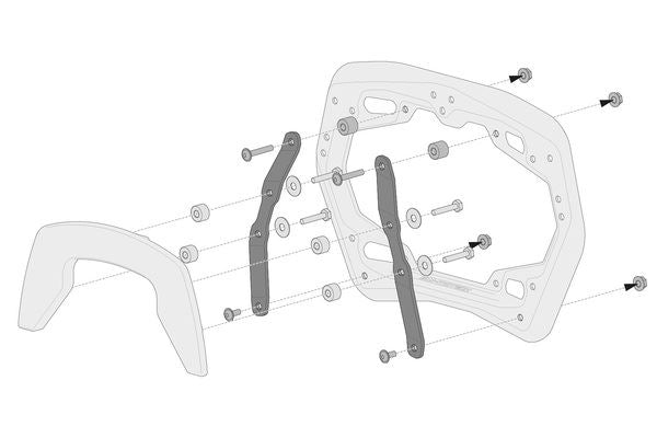 SW MOTECH Adapter Kit Pro Side Carrier Black KFT.00.152.35600