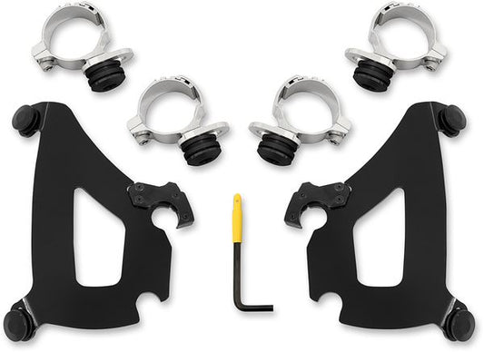 MEMPHIS SHADES Bullet Fairing Mounting Kit Black Complete MEB2026