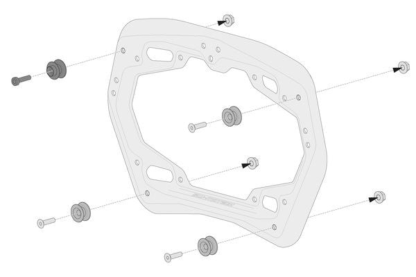 SW MOTECH Adapter Kit Pro Side Carrier Black KFT.00.152.35200