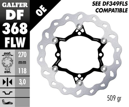 GALFER Brake Rotor Full-Floating Wave® Two Piece (Floating) DF368FLW