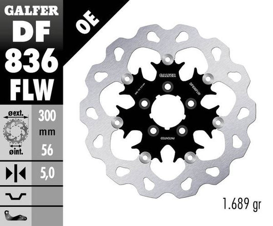 GALFER Brake Rotor Full-Floating Wave® Two Piece (Floating) DF836FLW